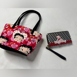 Betty Boop Heart and Polka Dot Tote Set